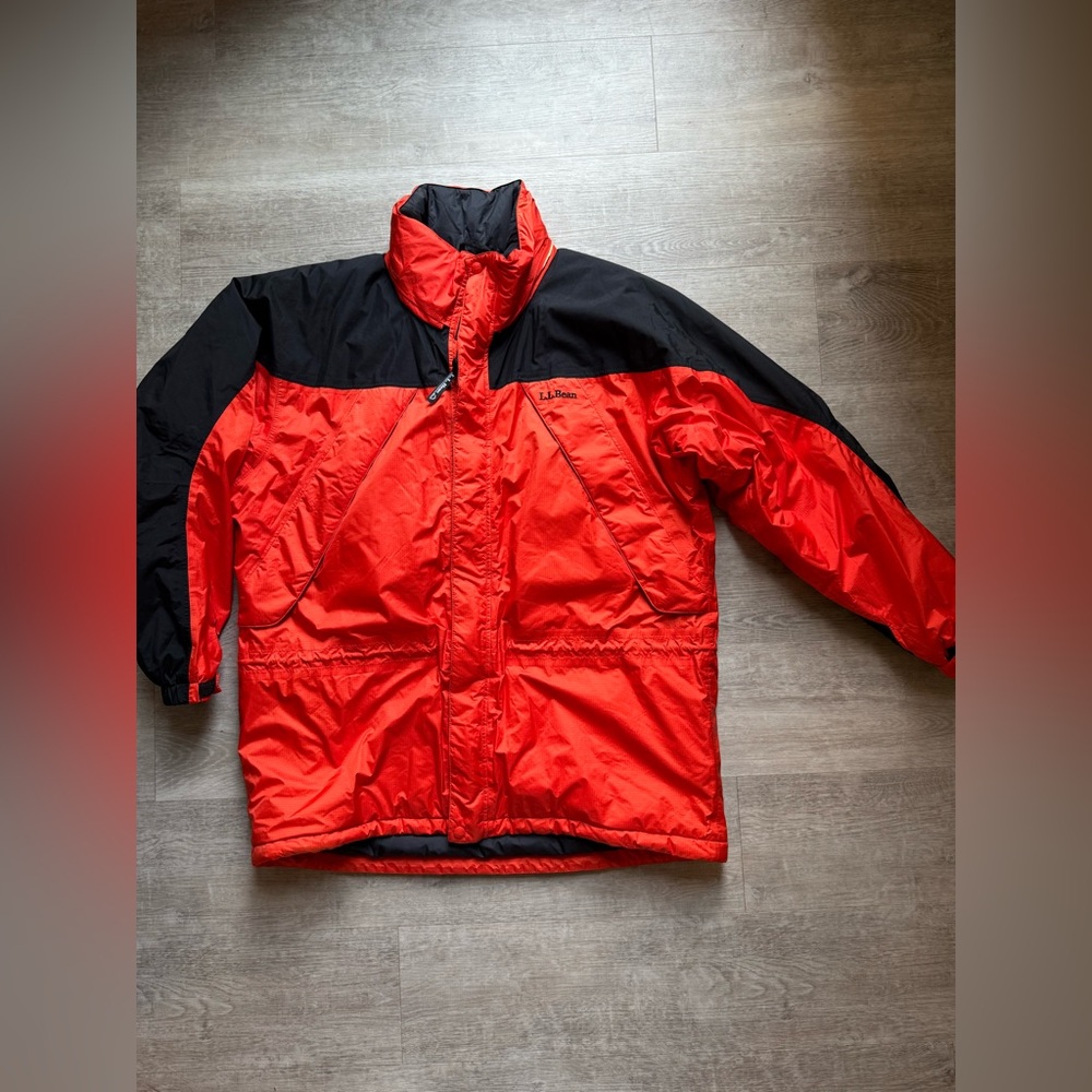VTG LL Bean Mountain Guide Gore-Tex Prima Loft Insulated Ski Winter Jacket Sz XL